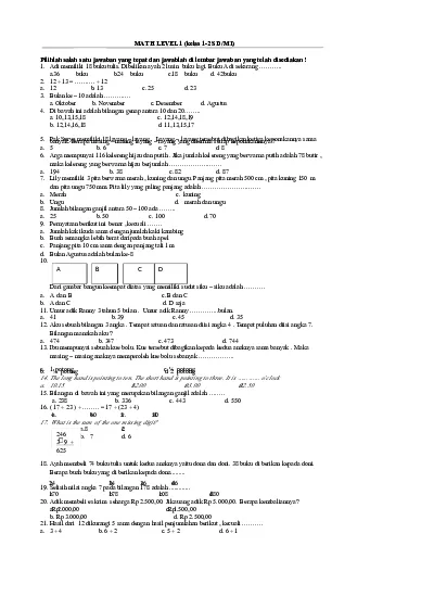 Contoh Soal Olimpiade Sains Sd Level 1 / Soal Olimpiade Osn Ipa Sd Mi ...