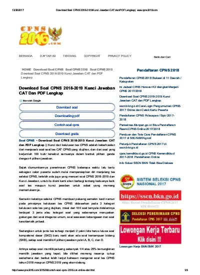 Download Soal Cpns Kemenag 2018 Dan Kunci Jawaban - Unduh Download Soal Cpns Kemenag 2018 Dan Kunci Jawaban Gratis