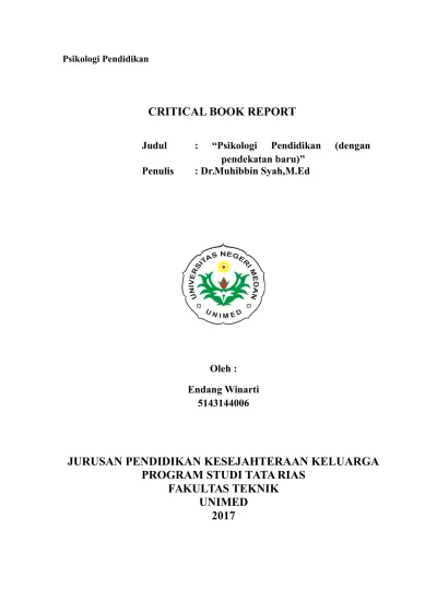 Critical Book Report Psikologi Pendidikan