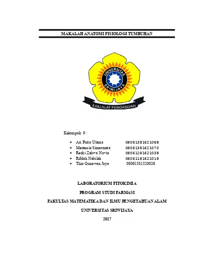 40+ Makalah Tentang Anatomi Dan Fisiologi Tumbuhan