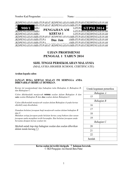 Bahasa Melayu Trial Stpm Penggal 3 2014