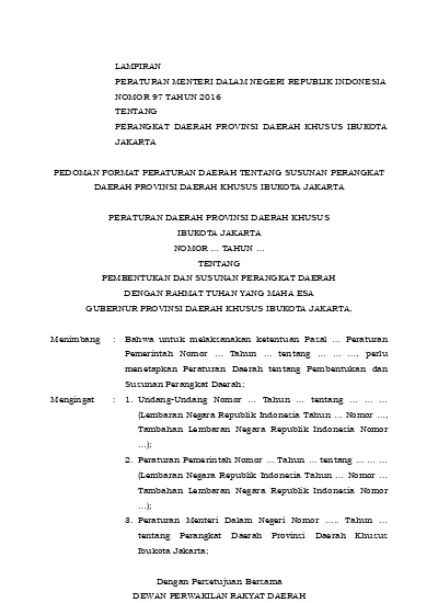 LAMPIRAN PERATURAN MENTERI DALAM NEGERI REPUBLIK INDONESIA NOMOR 97 ...