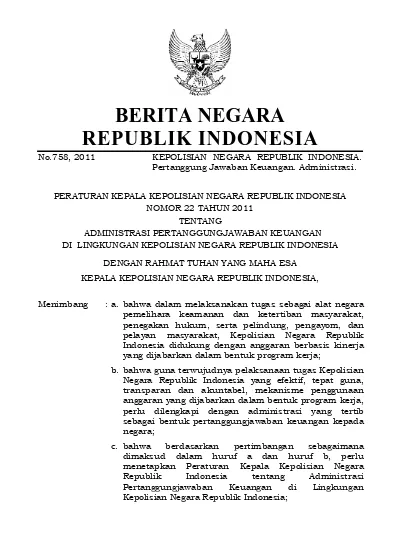 2011, No Mengingat : 1. Undang-Undang Nomor 2 Tahun 2002 Tentang ...