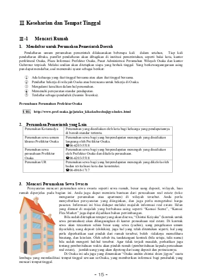 Ⅲ Keseharian Dan Tempat Tinggal