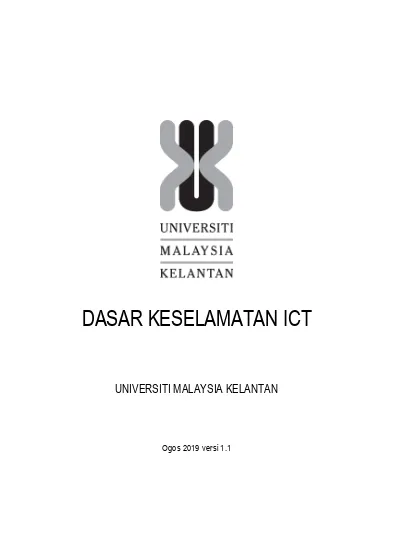 Dasar Keselamatan Ict Dkict Unimas Unimas Ict Security Policy Versi 5 0