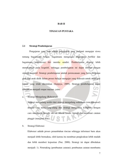 Bab Ii Tinjauan Pustaka Pengajaran Yang Baik Adalah Pengajaran Yang Meliputi Mengajar Siswa