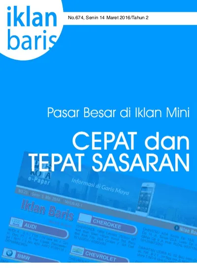 No 674 Senin 14 Maret 2016 Tahun 2 Iklan Baris Iklan Baris