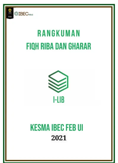Rangkuman Fiqh Riba Gharar