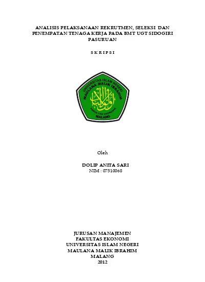 Analisis Model Bisnis Kanvas Lembaga Keuangan Mikro Syariah Studi Kasus Kjks Bmt Ugt Sidogiri Pasuruan Jawa Timur