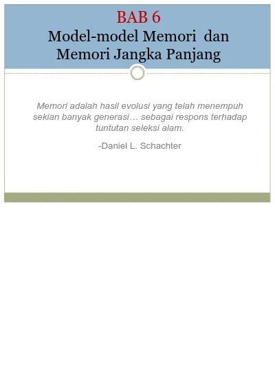 Makalah Kognisi Memori Jangka Panjang