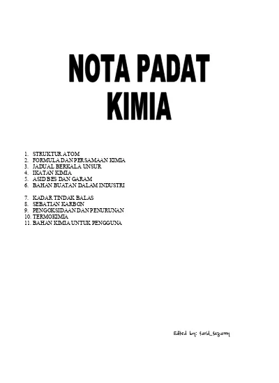 Nota Kimia