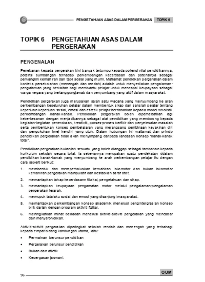 Konsep Pergerakan Asas