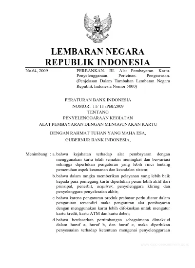 LEMBARAN NEGARA REPUBLIK INDONESIA