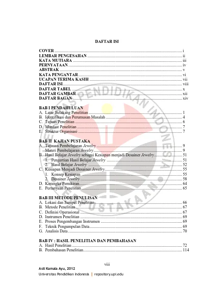 DAFTAR ISI. BAB IV : HASIL PENELITIAN DAN PEMBAHASAN A. Hasil ...