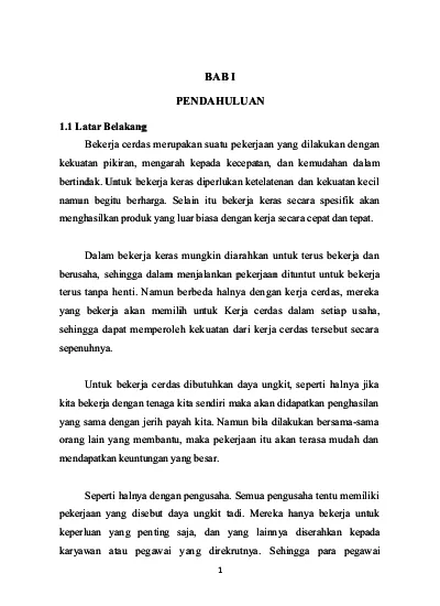 Makalah Bekerja Cerdas