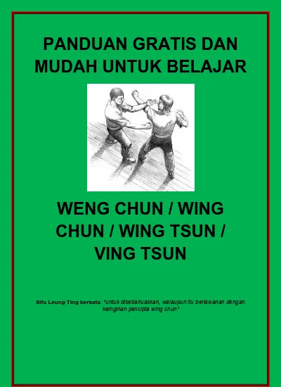 Belajar Wing Chun Gratis