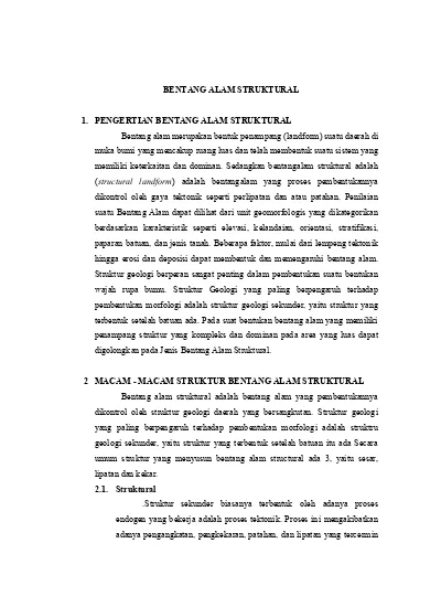 Bentang Alam Struktural