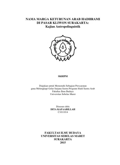 Arab Hadhrami Dan Arab Peranakan Di Malaysia