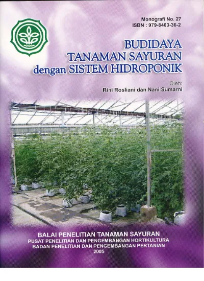 Budidaya Sayuran Dengan Sistem Hidroponik