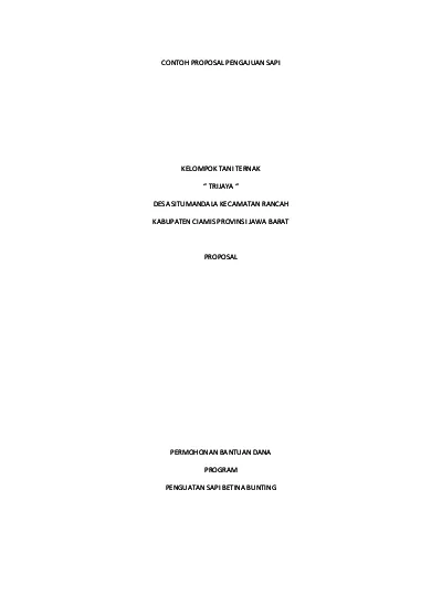 proposal ternak sapi pdf