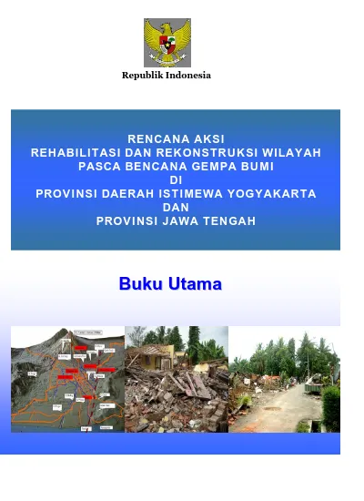 Rencana Aksi Rehabilitasi Rekonstruksi Pascabencana Gempa Di Provinsi ...