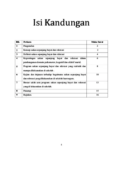 Sukan Sepanjang Hayat Dan Rekreasi