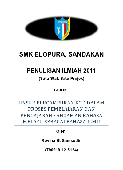 Campur Kod Dan Alih Kod Suatu Analisis Sosiolinguistik Dalam Pembelajaran Bahasa Melayu