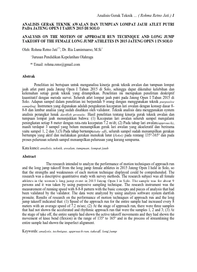 Analisis Gerak Teknik Rohma Retno Jati 1