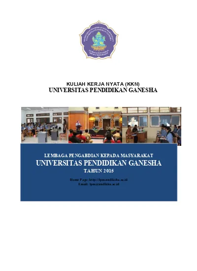 KULIAH KERJA NYATA (KKN) UNIVERSITAS PENDIDIKAN GANESHA LEMBAGA ...