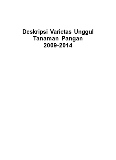 UNAND - Deskripsi Varietas Unggul Tanaman Pangan Deskripsi Varietas ...