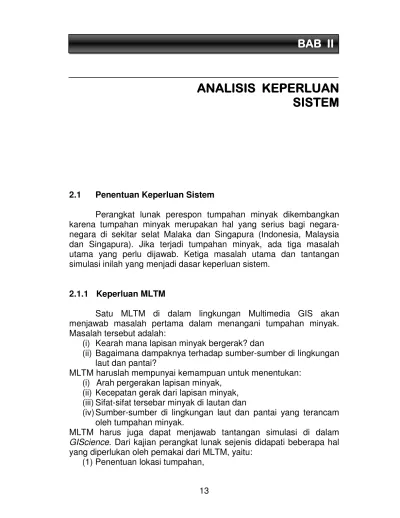Analisis Keperluan Penggunaan Kerangka T