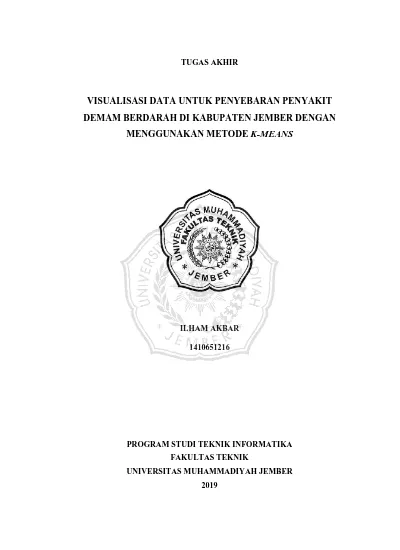 VISUALISASI DATA UNTUK PENYEBARAN PENYAKIT DEMAM BERDARAH DI KABUPATEN ...