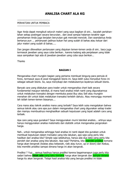 Analisa Chart Ala Kg