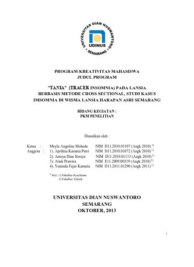 Program Kreativitas Mahasiswa Judul Program