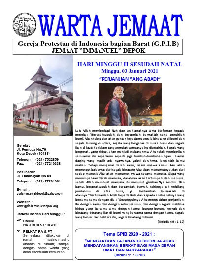 Gereja Protestan Di Indonesia Bagian Barat G P I B Jemaat Immanuel Depok