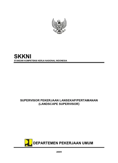 SKKNI STANDAR KOMPETENSI KERJA NASIONAL INDONESIA