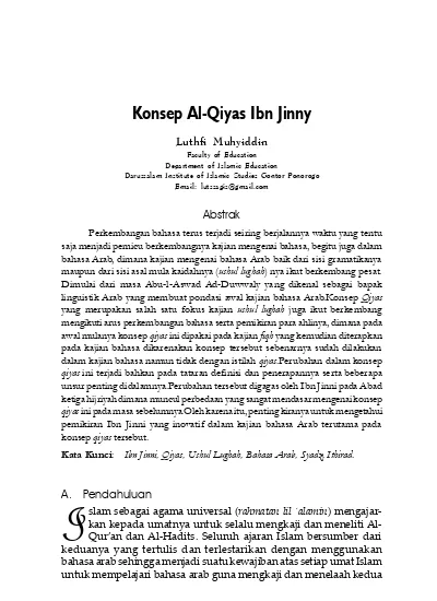 Konsep Al Qiyas Ibn Jinny