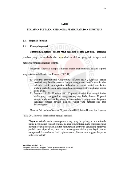 BAB II TINJAUAN PUSTAKA, KERANGKA PEMIKIRAN, DAN HIPOTESIS