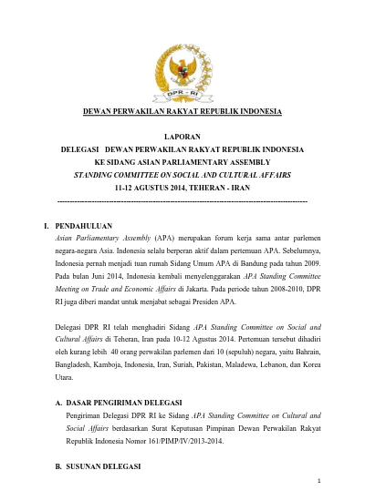 DEWAN PERWAKILAN RAKYAT REPUBLIK INDONESIA