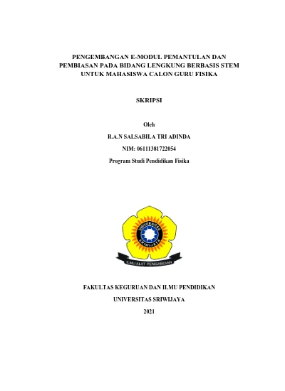 PENGEMBANGAN E-MODUL PEMANTULAN DAN PEMBIASAN PADA BIDANG LENGKUNG ...