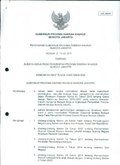 GUBERNUR PROVINSI DAERAH KHUSUS IBUKOTA JAKARTA PERATURAN GUBERNUR ...