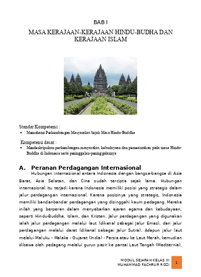 tulislah masing-masing 2 contoh kerajaan-kerajaan di indonesia yang bercorak agama hindu budha dan islam