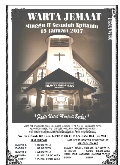 No Rek Bank Bni A N Gpib Bukit Benuas