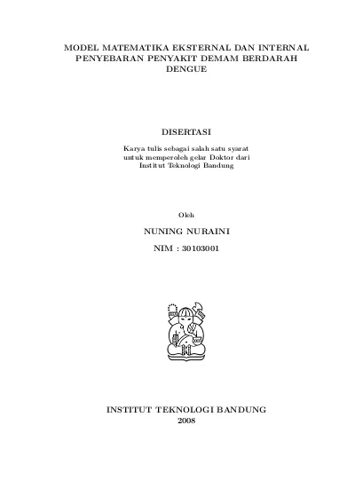 MODEL MATEMATIKA EKSTERNAL DAN INTERNAL PENYEBARAN PENYAKIT DEMAM ...