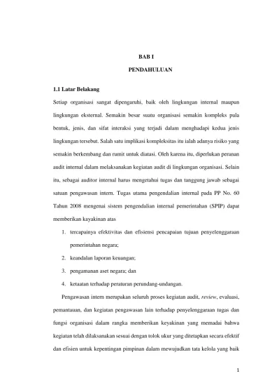 Bab I Pendahuluan Tidak Ada Ciptaan Nya Yang Diciptakan Secara Sia Sia Seperti Halnya Lingkungan Menerima Kebaikannya Dan Begitu Pula Sebaliknya