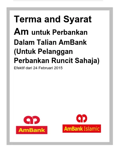 Terma Dan Syarat Am Untuk Perbankan Mudah Alih Ambank Untuk Pelanggan Perbankan Runcit Sahaja Efektif Dari 24 Februari 2015