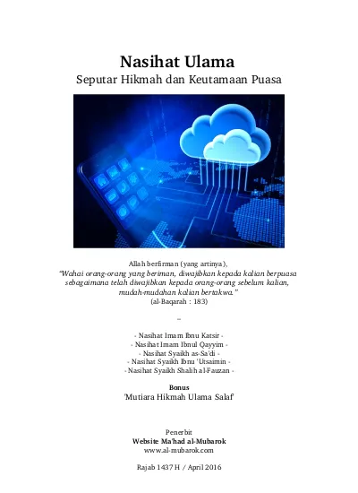 Nasihat Ulama Seputar Hikmah Dan Keutamaan Puasa