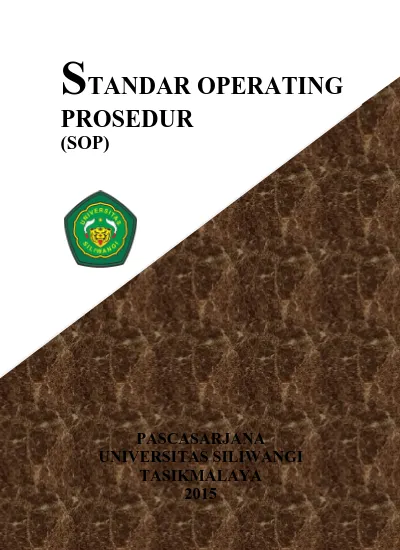 STANDAR OPERATING PROSEDUR (SOP)