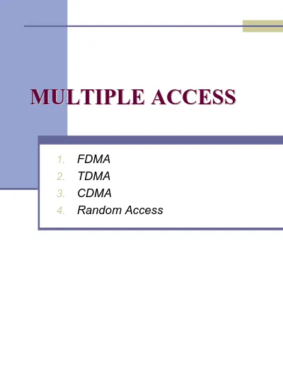 Multiple access