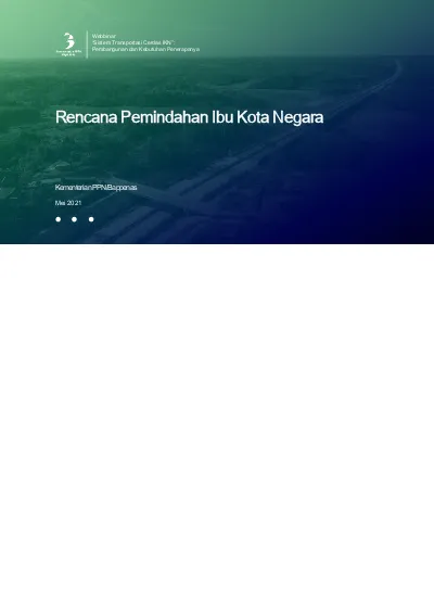 Rencana Pemindahan Ibu Kota Negara